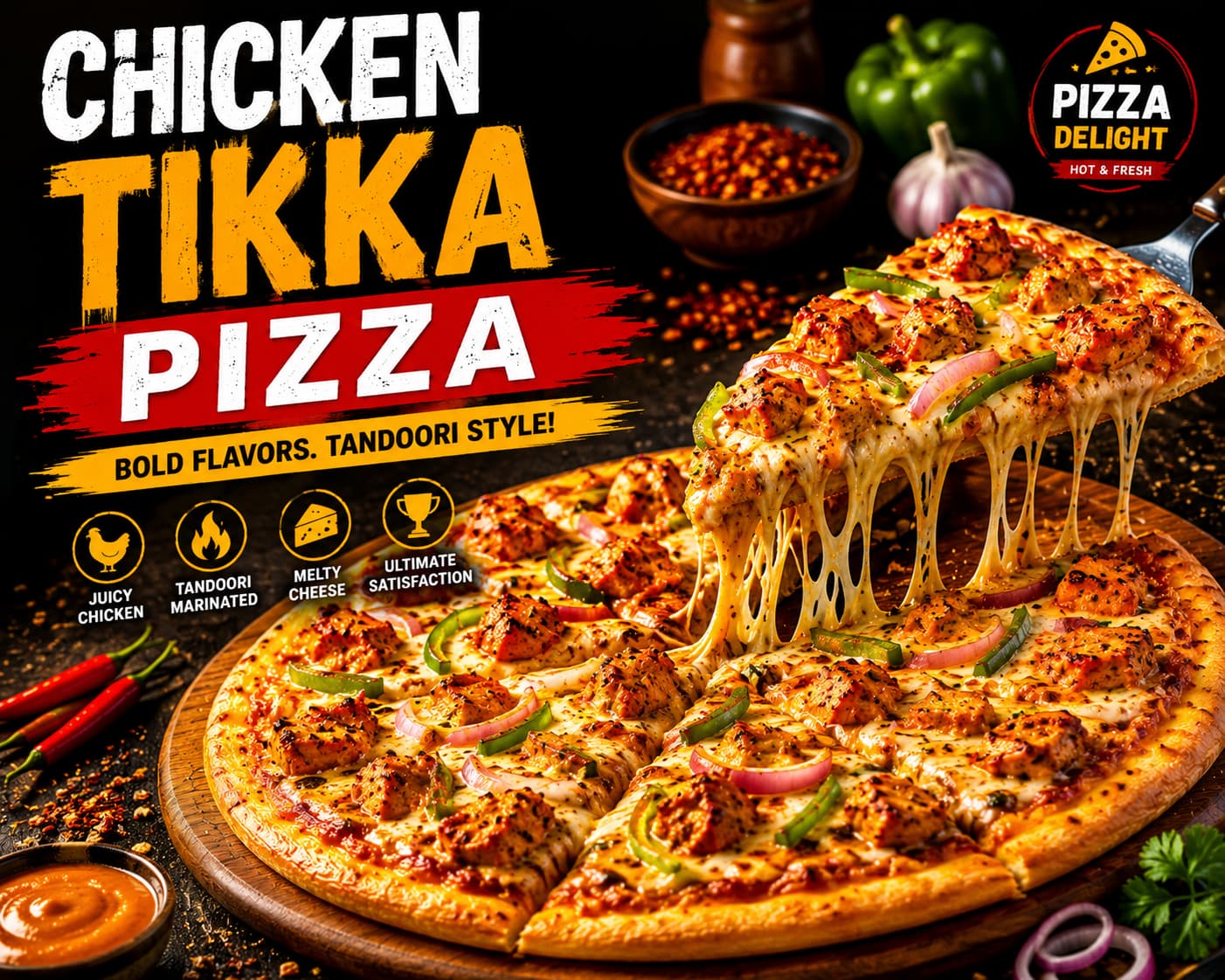 Chicken Tikka Pizza 